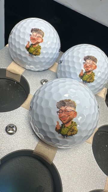 Personalised & Custom Golf Balls - Custom Caricature Balls