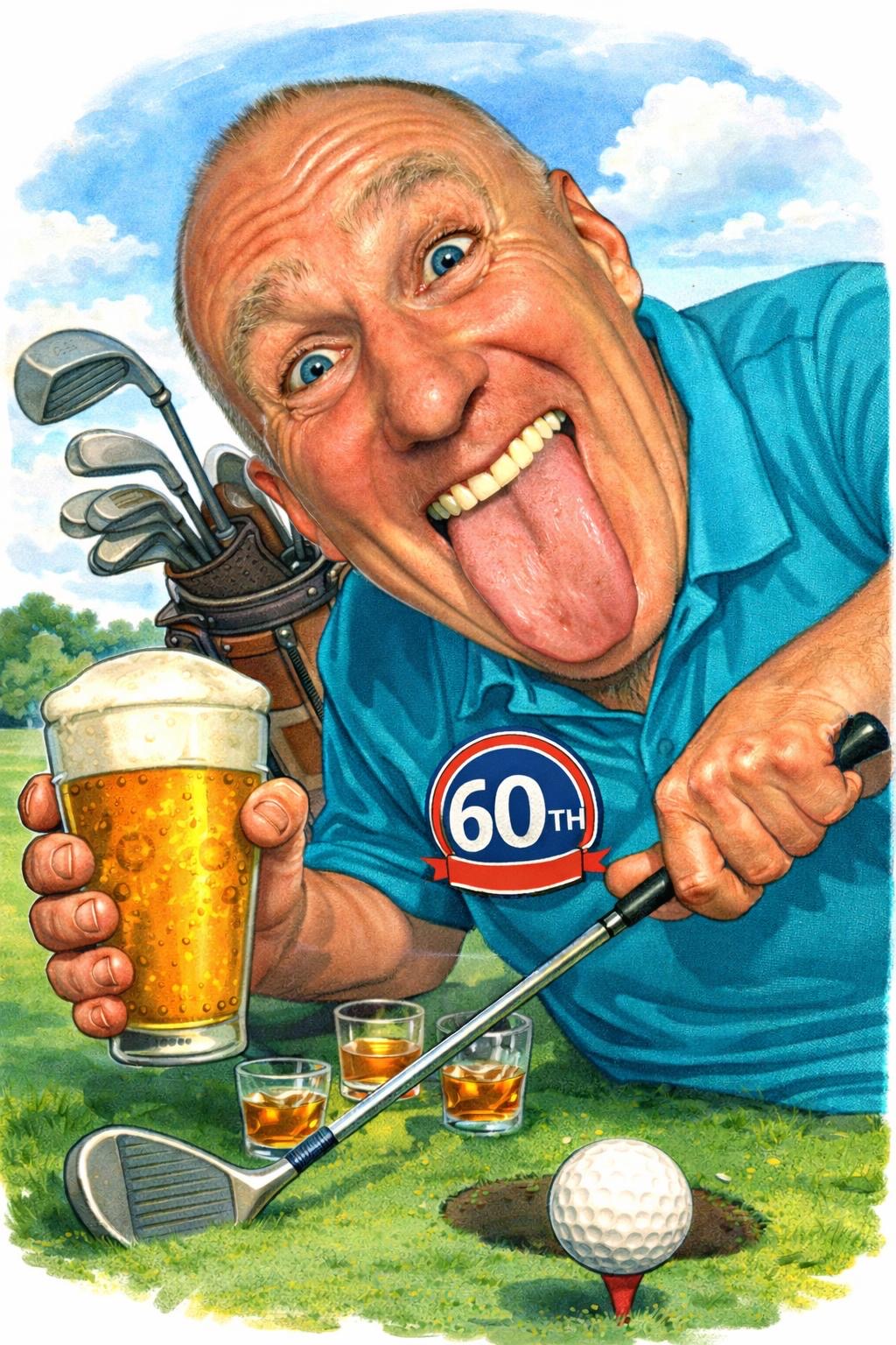Personalised & Custom Golf Balls - Custom Caricature Balls
