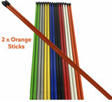 Golf Alignment Sticks (x2) - 8 Colours