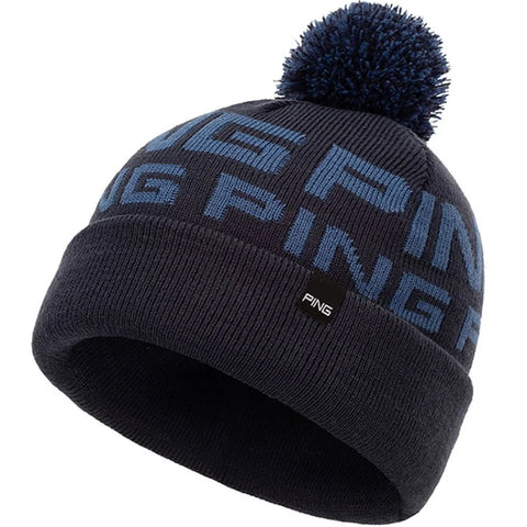 Ping Logo Bobble Hat - Navy Blue