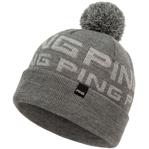 Ping Logo Bobble Hat - Grey/Silver